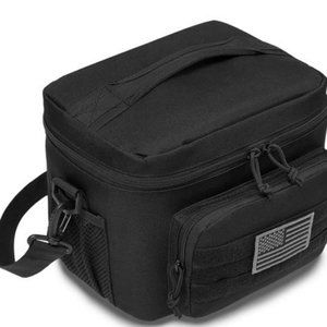 FLAPI Black-Gray Tactical Lunch Durable School Bag